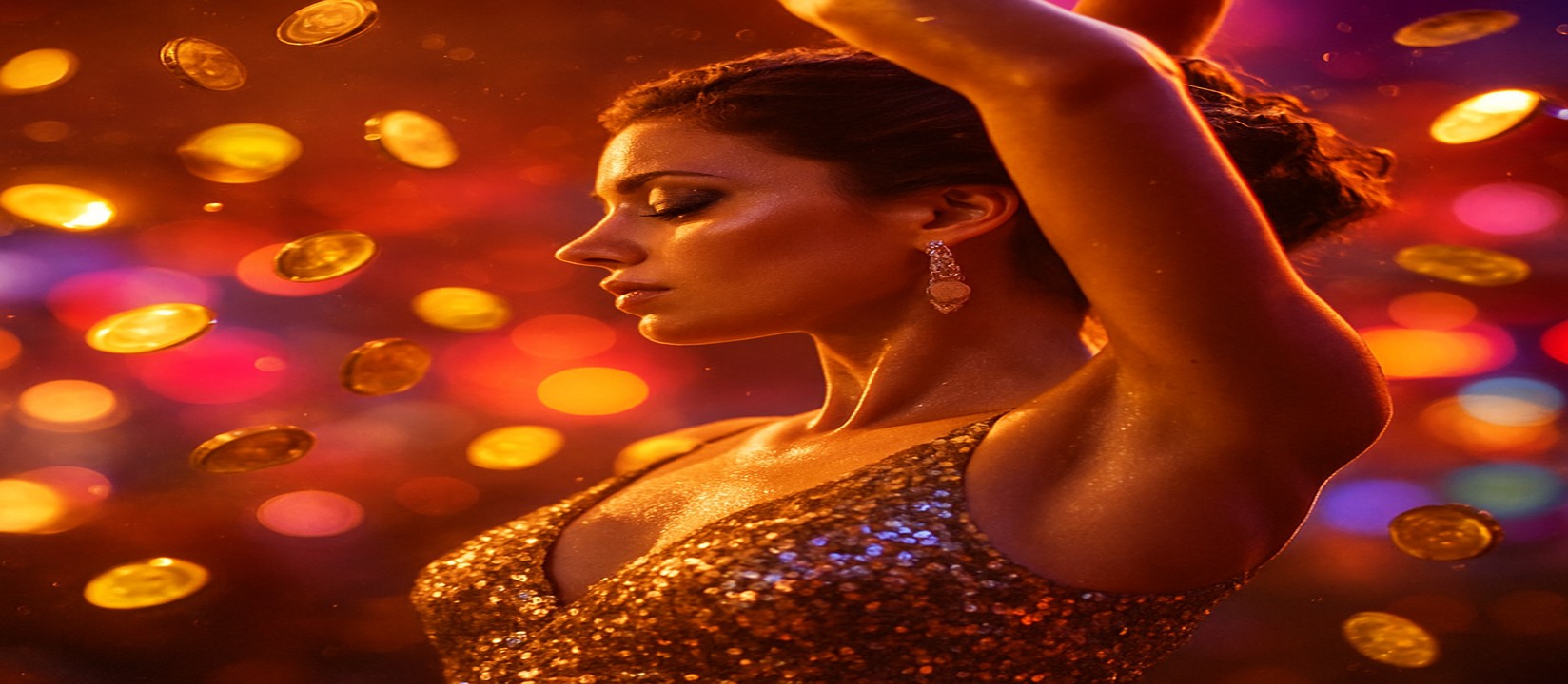 এভিয়েটর গেমে জয়ের আনন্দে উচ্ছ্বাসে ভরা এক নারী, চারদিকে ছড়িয়ে পড়েছে স্বর্ণমুদ্রা