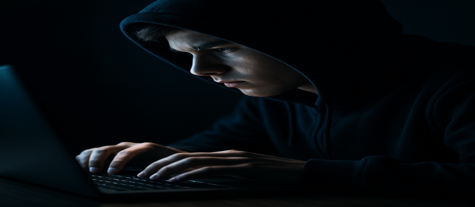 একজন ব্যক্তি ঘরে ল্যাপটপে মনোযোগ দিয়ে tap555 ওয়েবসাইটে অনলাইন গেম খেলছেন